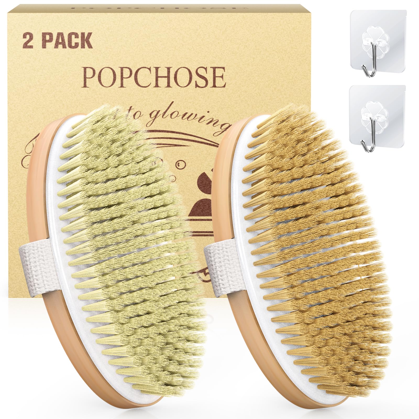 POPCHOSE brosse seche-corps-exfoliation: exfolie en douceur pour une peau lisse