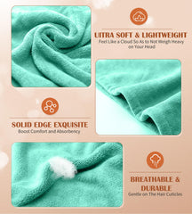 POPCHOSE serviette-cheveux microfibre gris, idéale pour voyager et entretenir les cheveux.