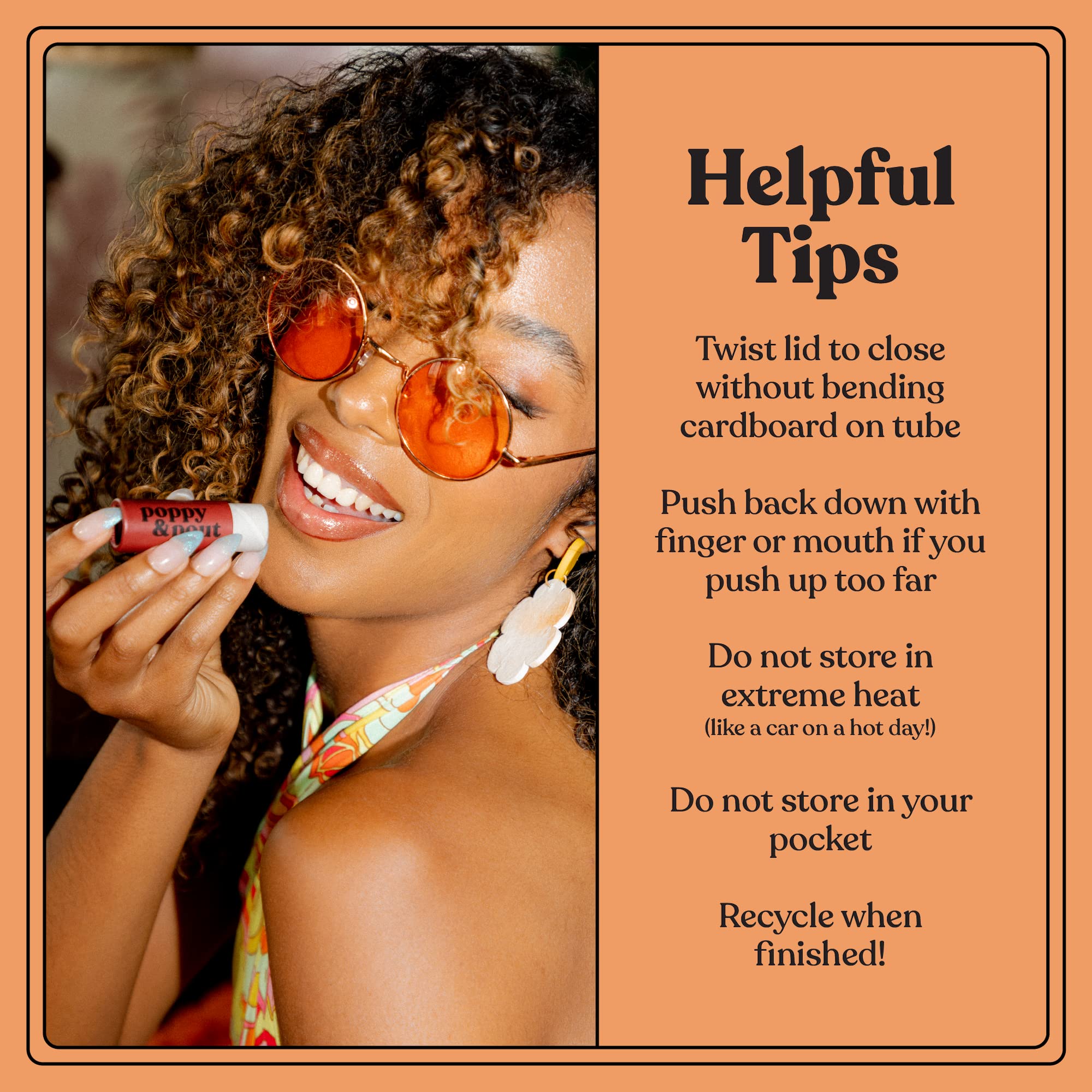 Hydratation durable avec Poppy & Pout, protection contre le dessèchement.