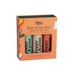 Baume lèvres Poppy & Pout grenade-pêche, parfum agréable et nourrissant.