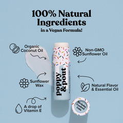 Baume lèvres jumbo Poppy & Pout, grande quantité sans plastique.