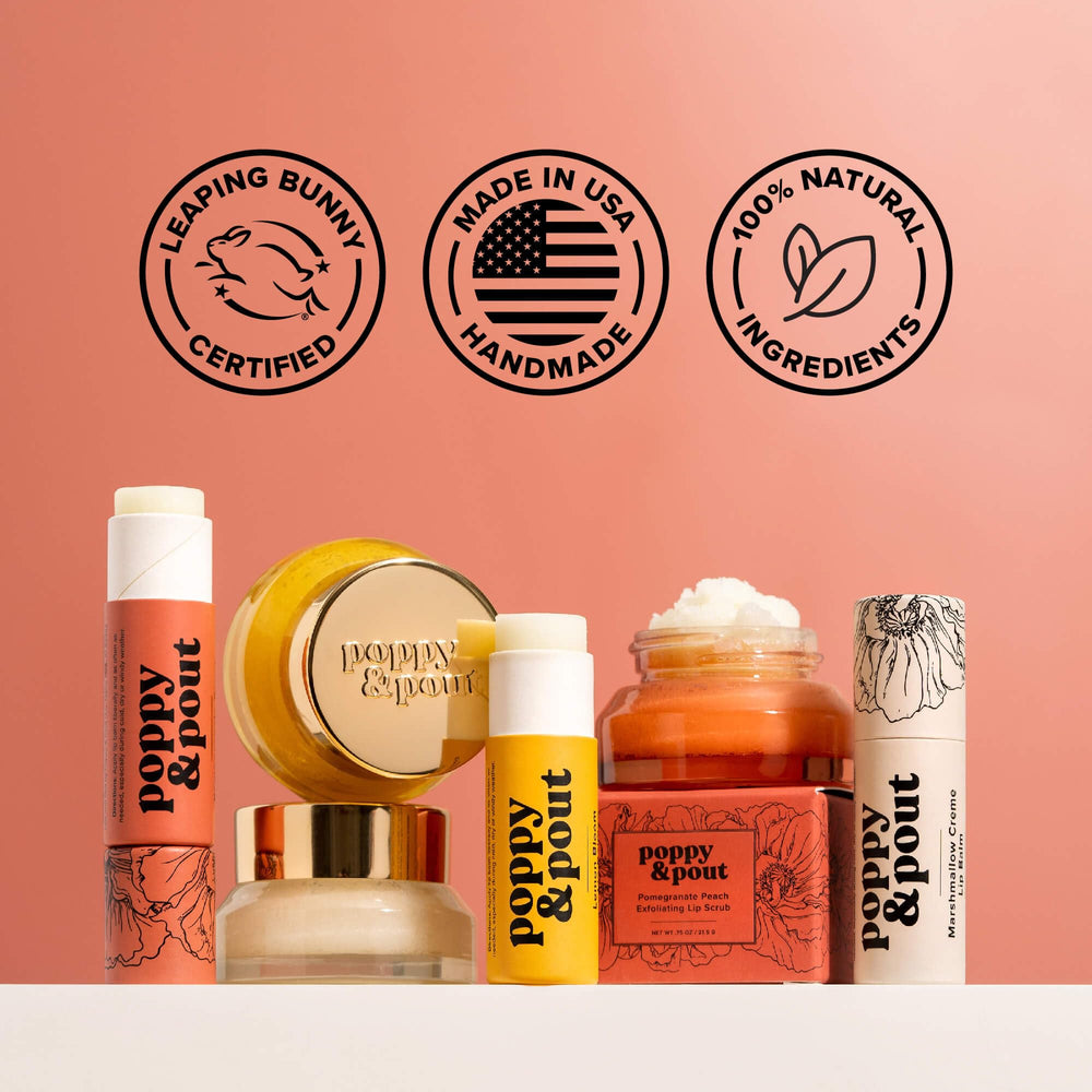 Poppy & Pout Lemon Bloom, certification cruelty-free pour les animaux.