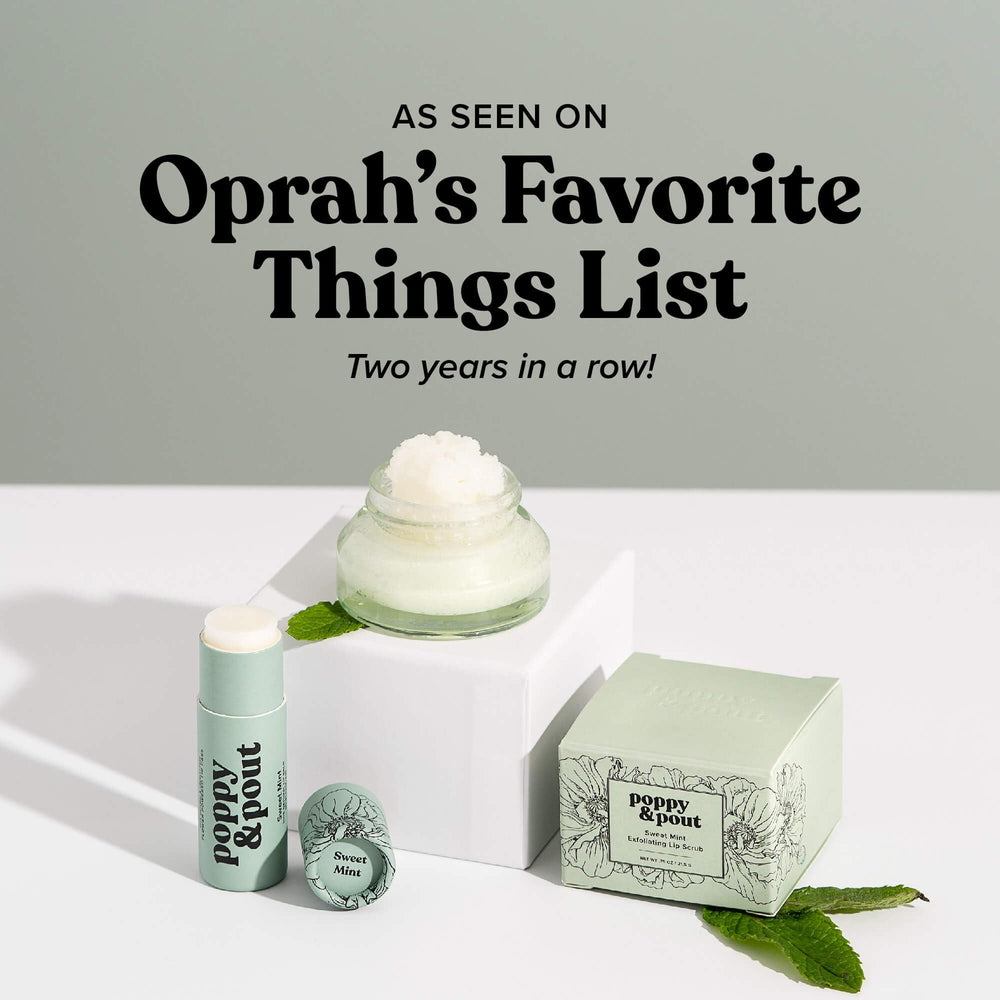 Formule adaptée aux peaux sensibles du baume Poppy & Pout Menthe Douce.