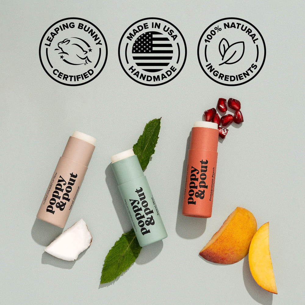 Produit non testé sur les animaux: Poppy & Pout Menthe Douce.
