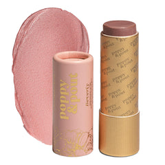 Poppy & Pout Beverly dans un tube-carton, teinte mauve douce prête à l’emploi.