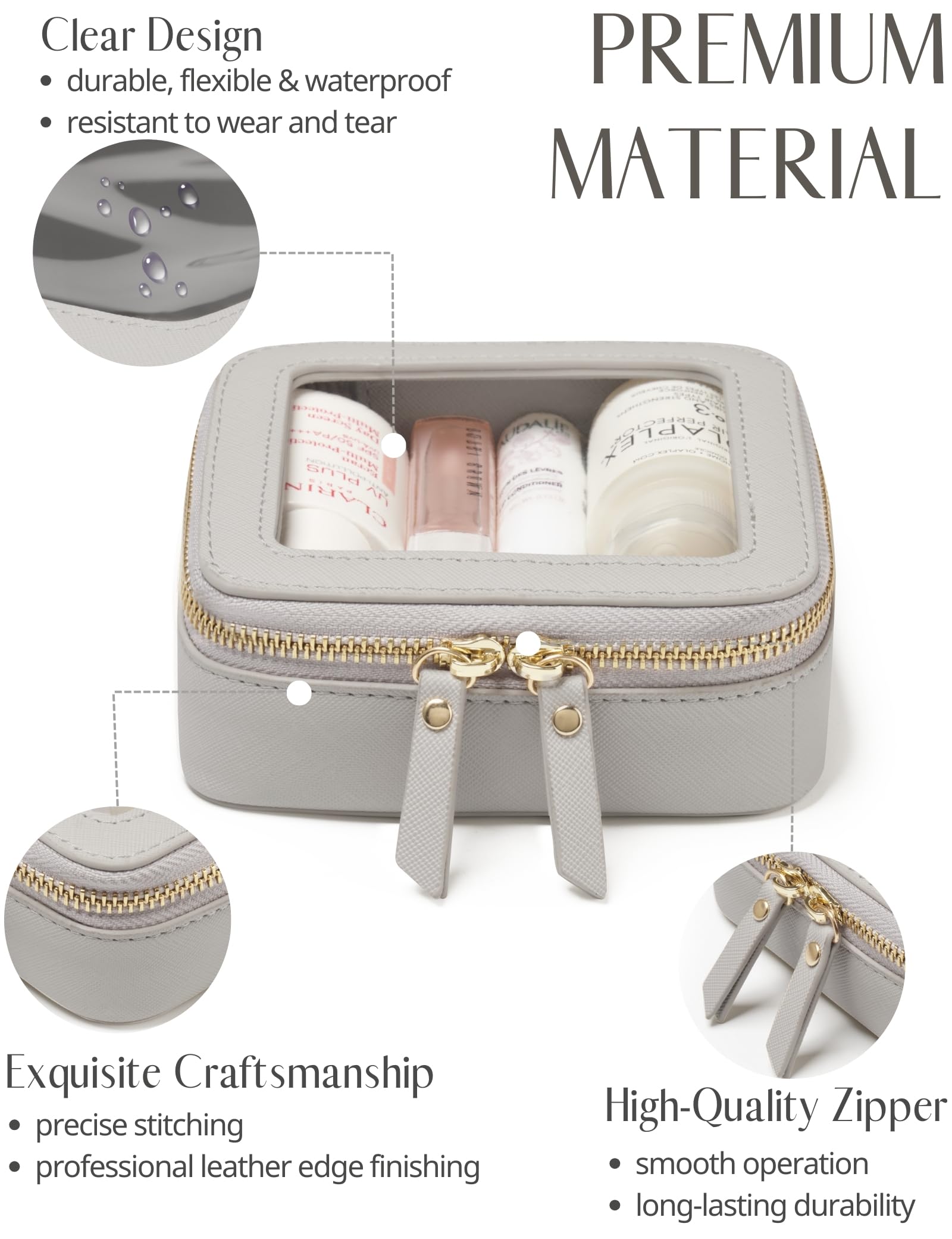 Pochette mini saffiano blanc Popvibe, matériau durable et élégant pour vos essentiels.
