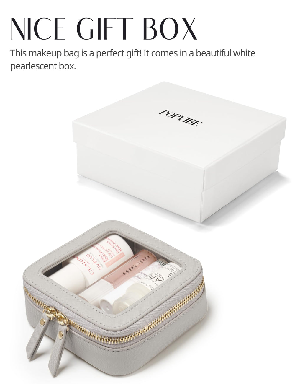 Pochette Popvibe pour organisation quotidienne et transport facile des essentiels.