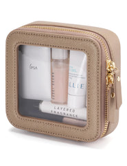 Popvibe Trousse maquillage transparente pour un accès rapide dans le sac.