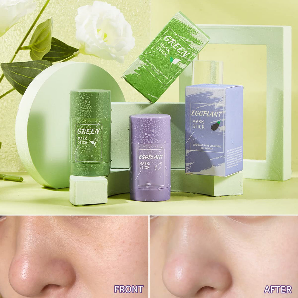 Porcolle masque-baton-the-vert-nettoyage-pores: purifie les pores en douceur et rafraîchit la peau.