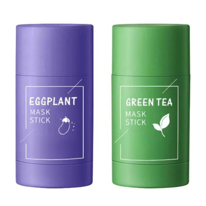 Porcolle masque-baton-the-vert-visage: soin rapide purifiant et hydratant pour le visage.