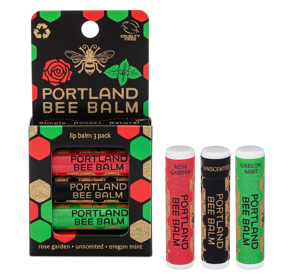 Portland Bee Balm baume lèvres tube inodore, hydratation douce et naturelle.