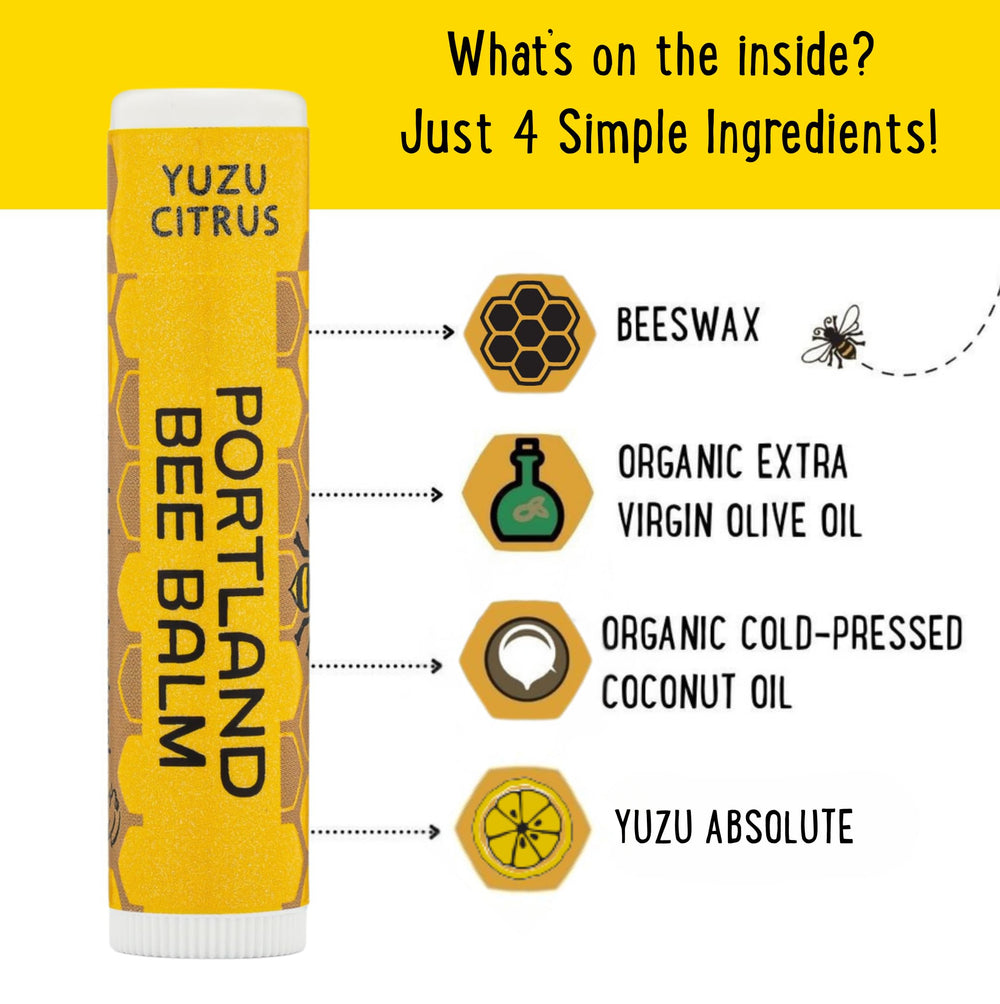 Portland Bee Balm ingrédients-bio-locaux: huiles biologiques et parfums naturels.