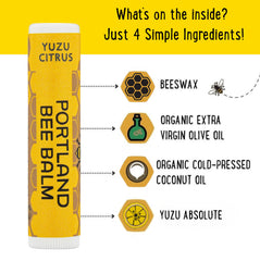 Portland Bee Balm ingrédients-bio-locaux: huiles biologiques et parfums naturels.