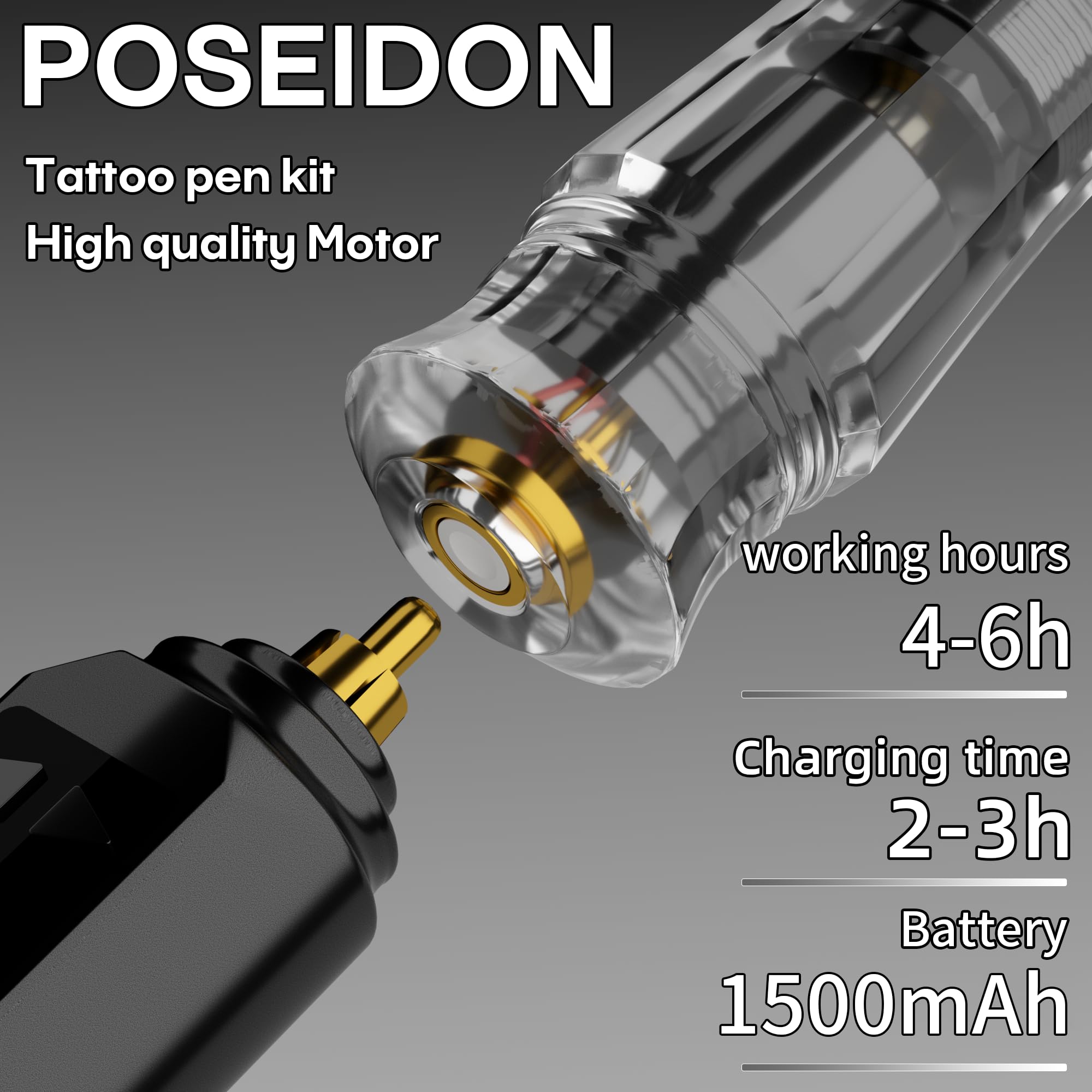 Barillet transparent Poseidon pour visualiser les réglages et l’intérieur.