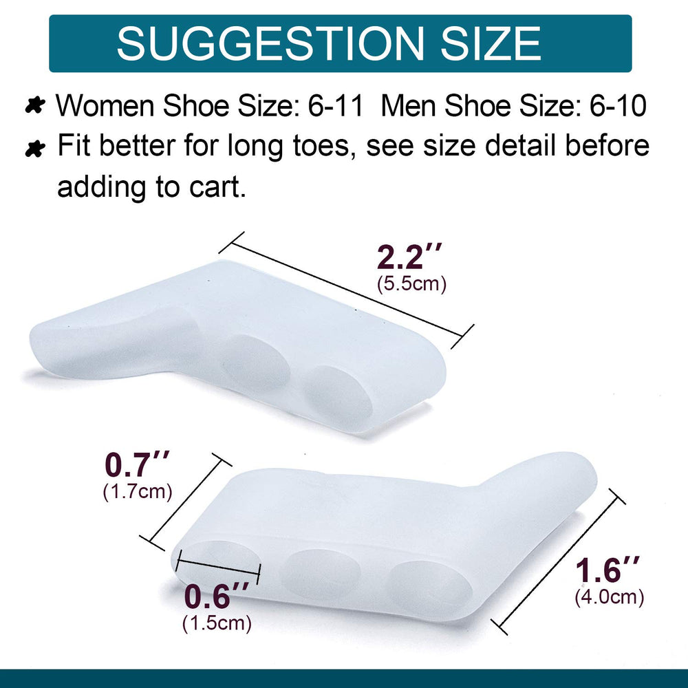 Povihome protections petit orteil en silicone doux réduisant les frottements