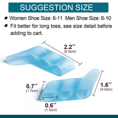 Povihome séparateur petit orteil bleu, gros plan, silicone ultra-doux pour confort