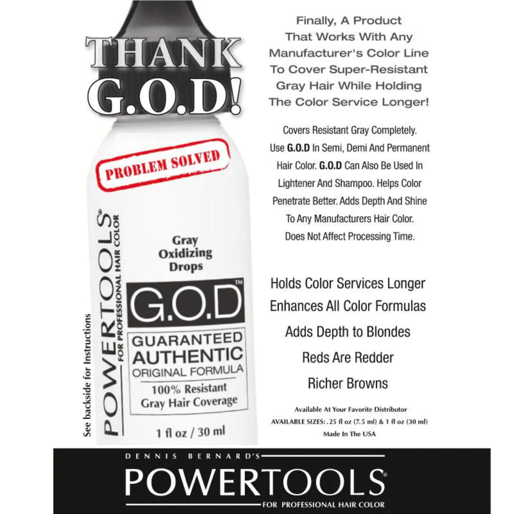 POWERTOOLS Gouttes oxydantes gris sur zones gris résistantes, profondeur et brillance possibles.