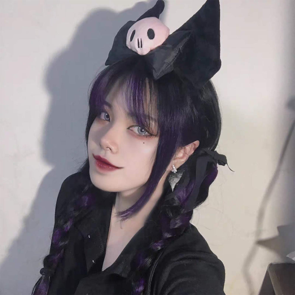 POYIPI bandeau cheveux kawaii noir, léger et sûr pour un look quotidien.