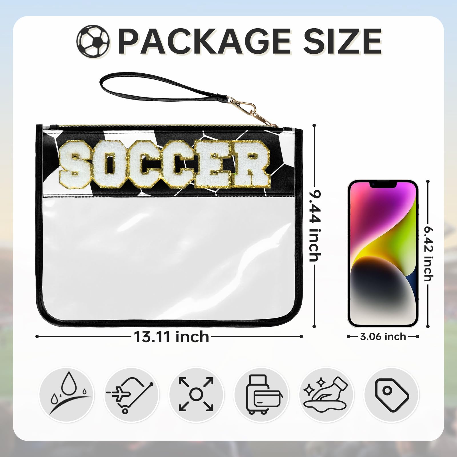 Patch chenille glitter sur sac PPeen, style distinct et ludique.