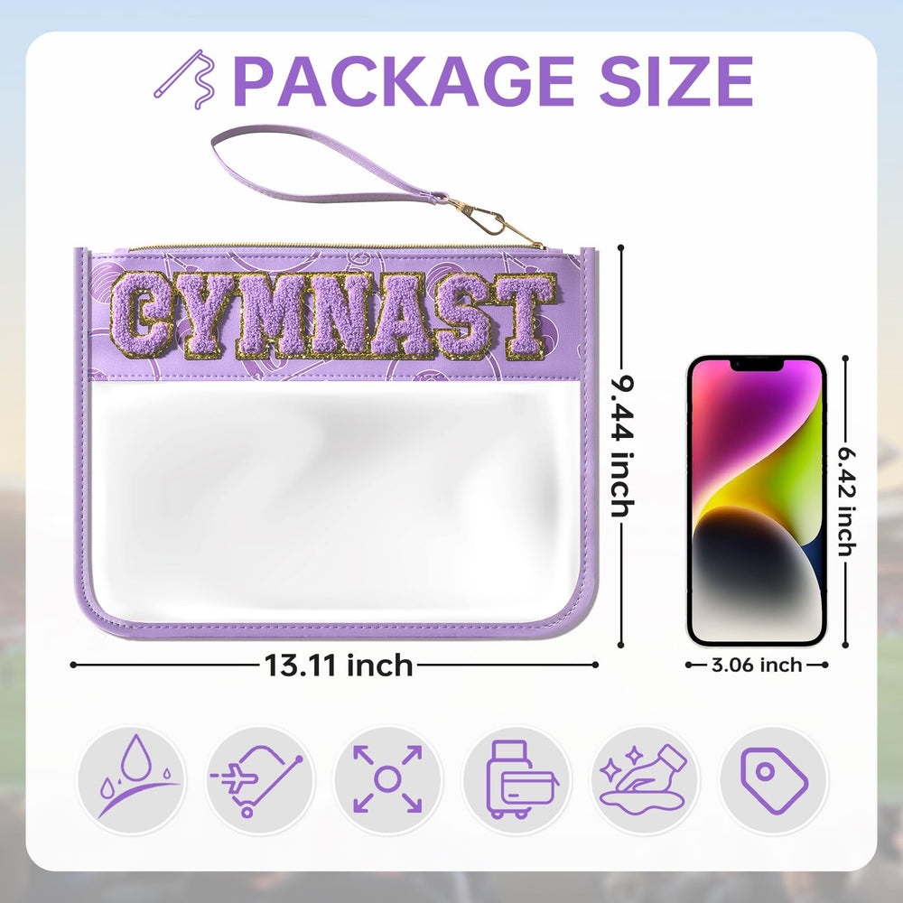 Trousse PPeen gymnastique transparente et zippée, visibilité rapide des contenus