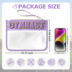 Trousse PPeen gymnastique transparente et zippée, visibilité rapide des contenus