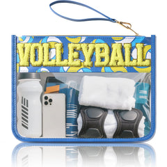 Sac maquillage PPeen volley-ball translucide, rangement rapide en voyage.