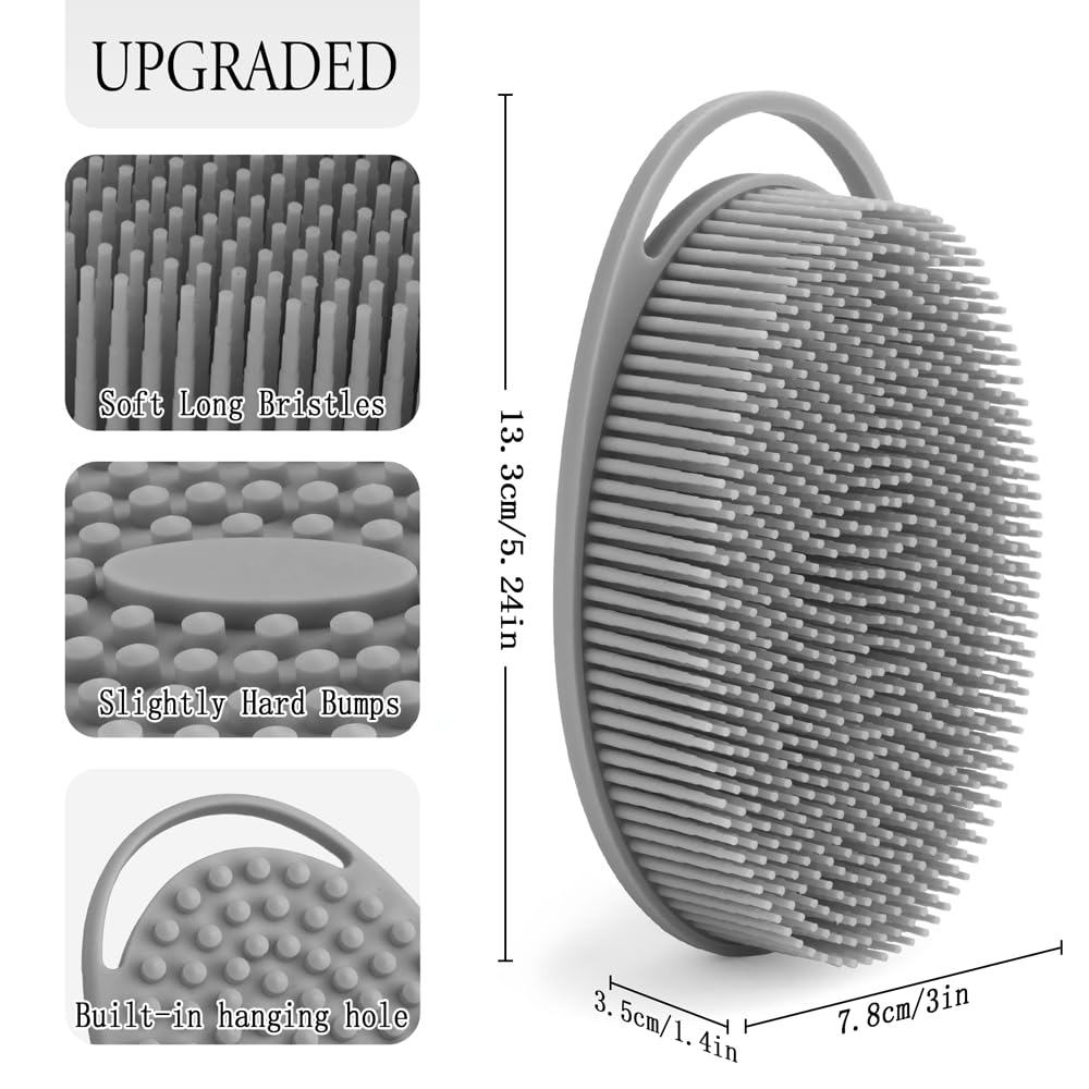PQRUU brosse silicone massage corps – stimule la circulation et la peau