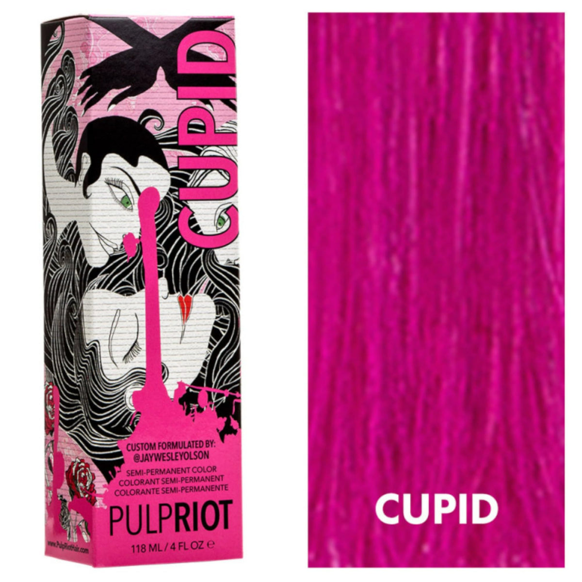 P.R. Cupid : bouteille de couleur directe prête pour une teinte vive