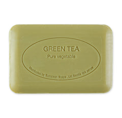 pre de provence savon thé vert quadri-moulé, texture lisse et longue durée.