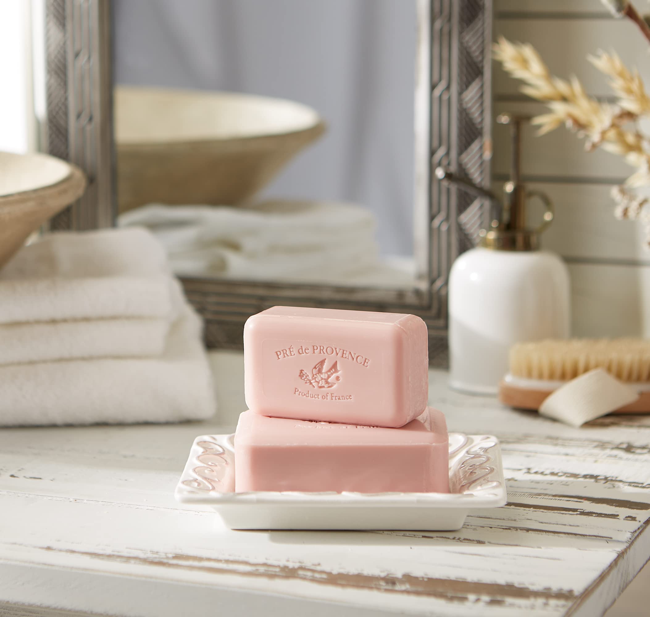 Pre de Provence parfum pivoine: expérience sensorielle apaisante lors de la douche.