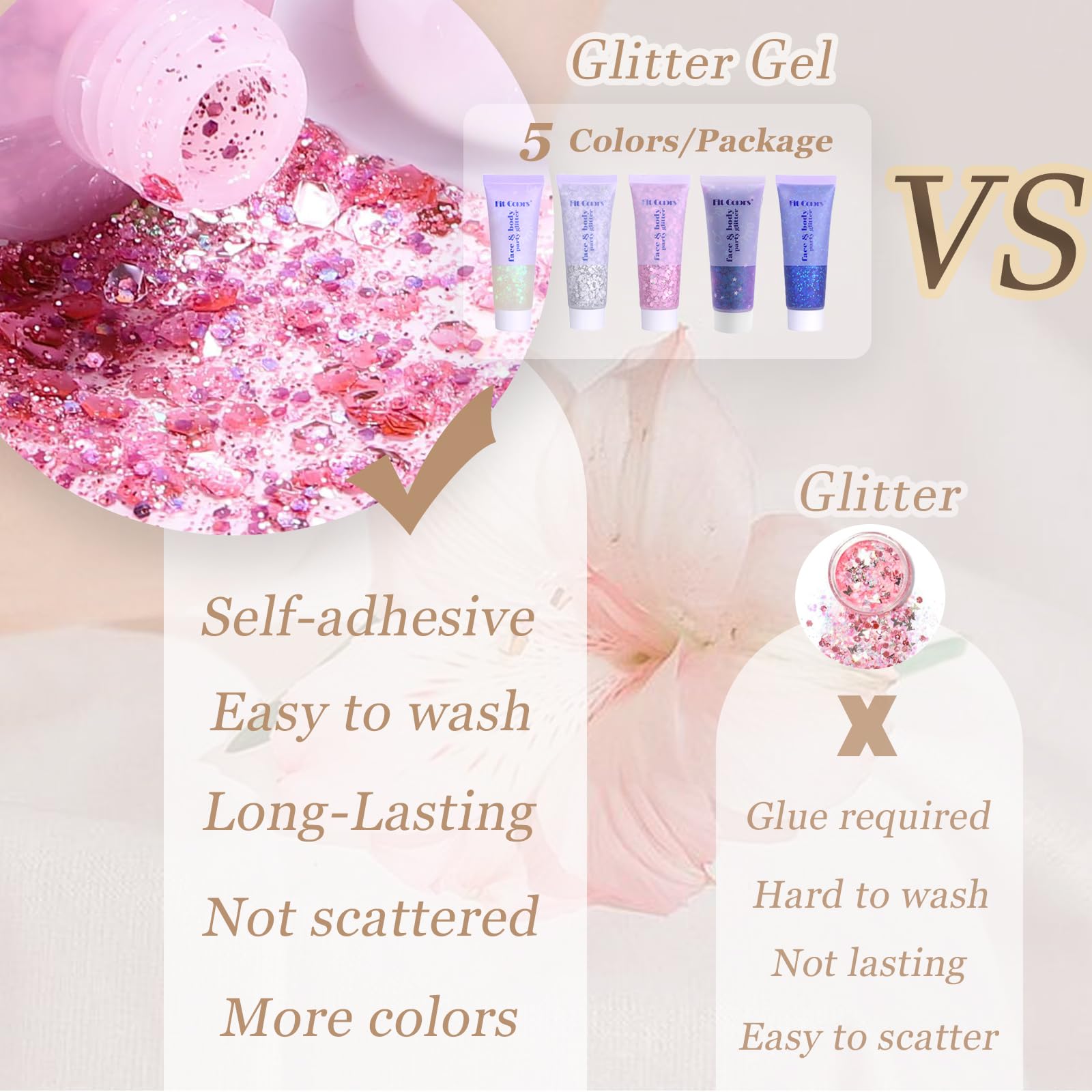 Paillettes Prehot pour cheveux offrant brillance et éclat.