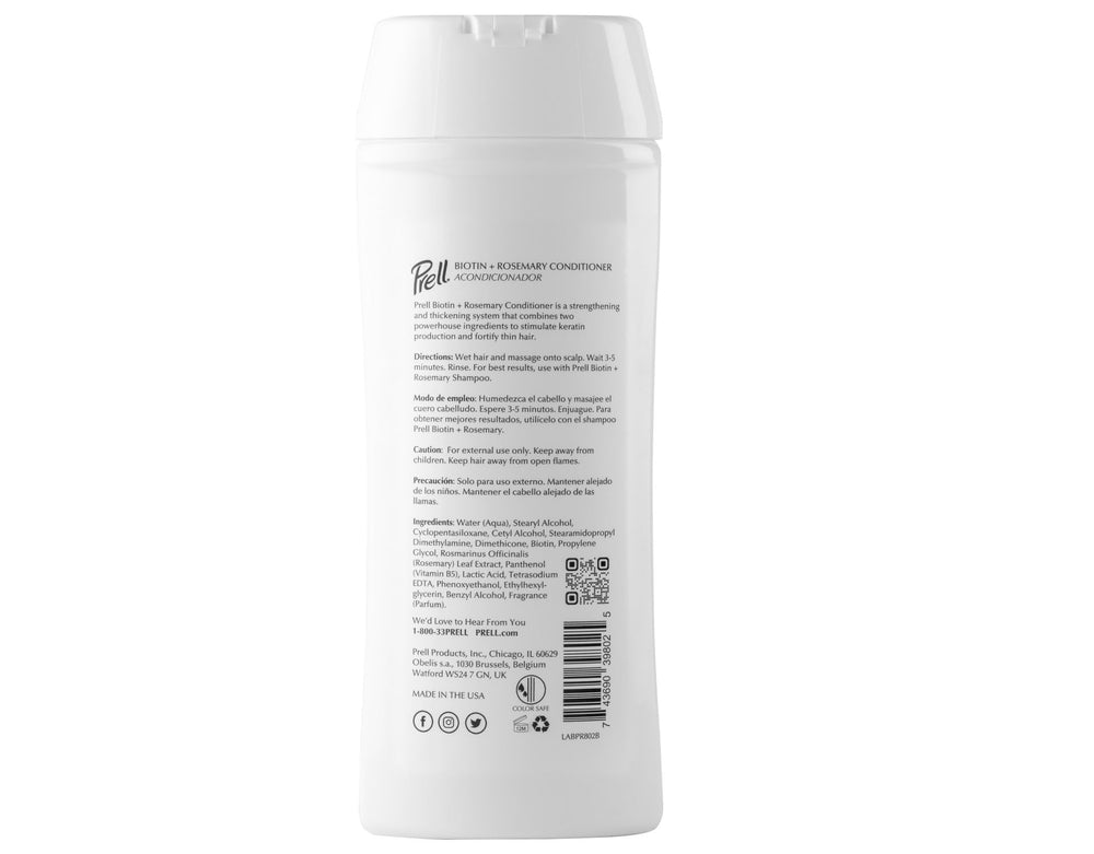 Coffret duo Prell Biotine et Romarin: soin capillaire idéal pour cheveux fins.