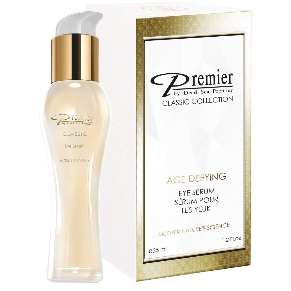 Premier Dead Sea – flacon du sérum yeux, hydratation légère.