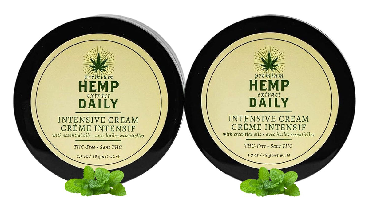 Crème Premium Hemp Extract Daily Menthol – Bouteille-pour hydratante et rafraîchissante.