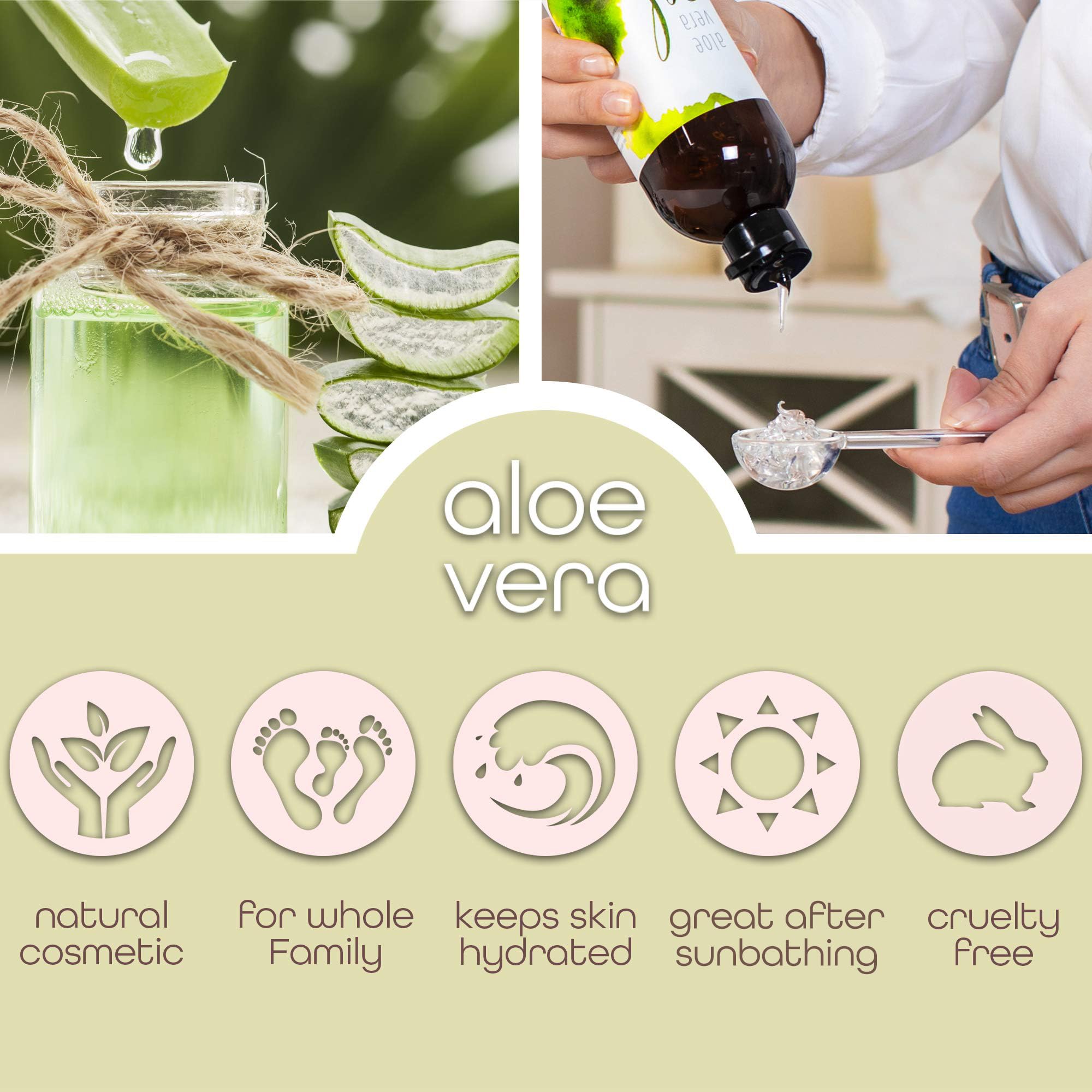 Premium Nature Gel Aloe Absorption Rapide Visage – fini léger.