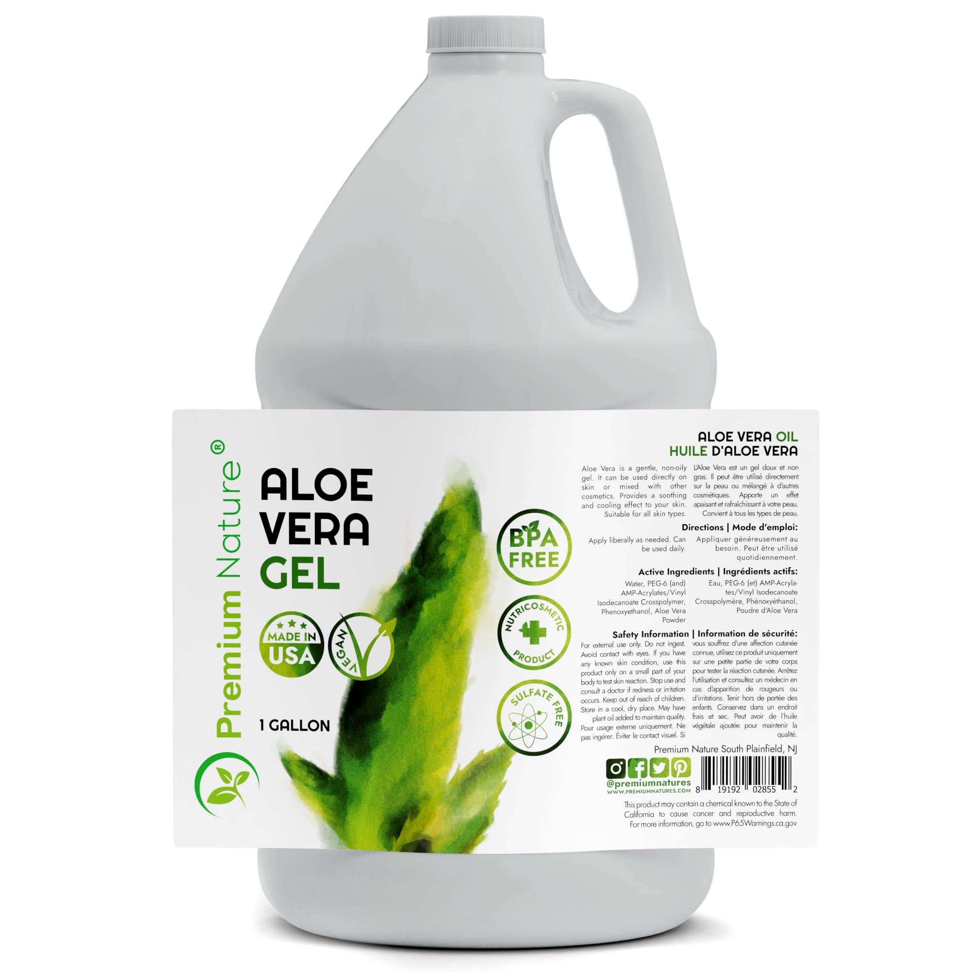 Premium Nature Gel Aloe Applique Main Peau – absorption rapide.