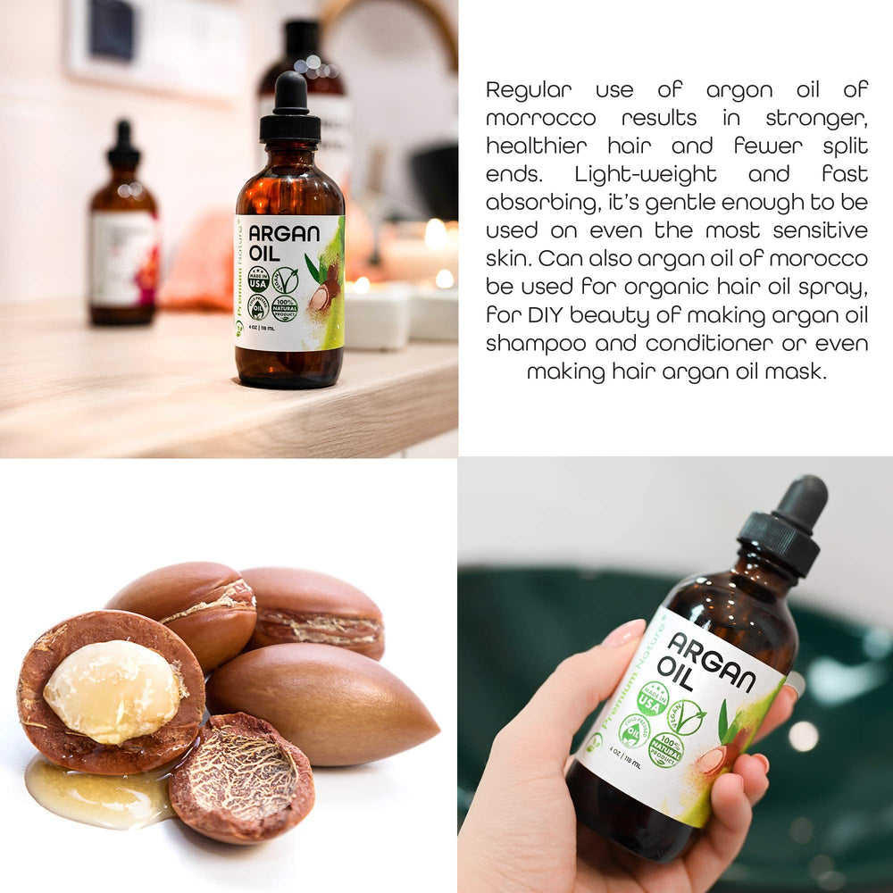 Premium Nature Huile d’Argan anti-frisottis pour cheveux.