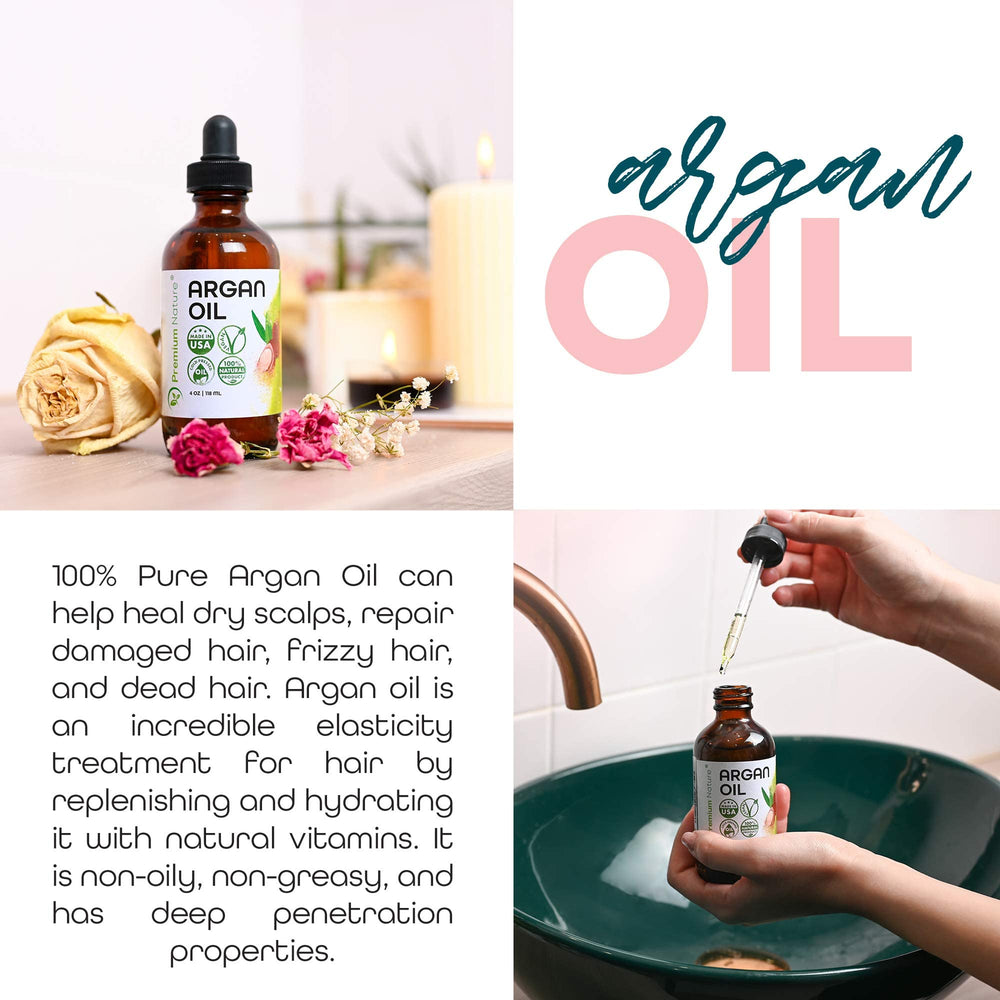 Premium Nature Huile d’Argan pour visage, hydratation naturelle.