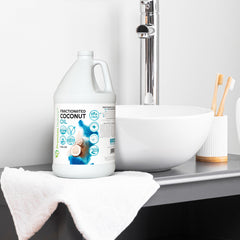 Premium Nature huile coco fractionnée, mélange d'huiles essentielles pour massage et soins.