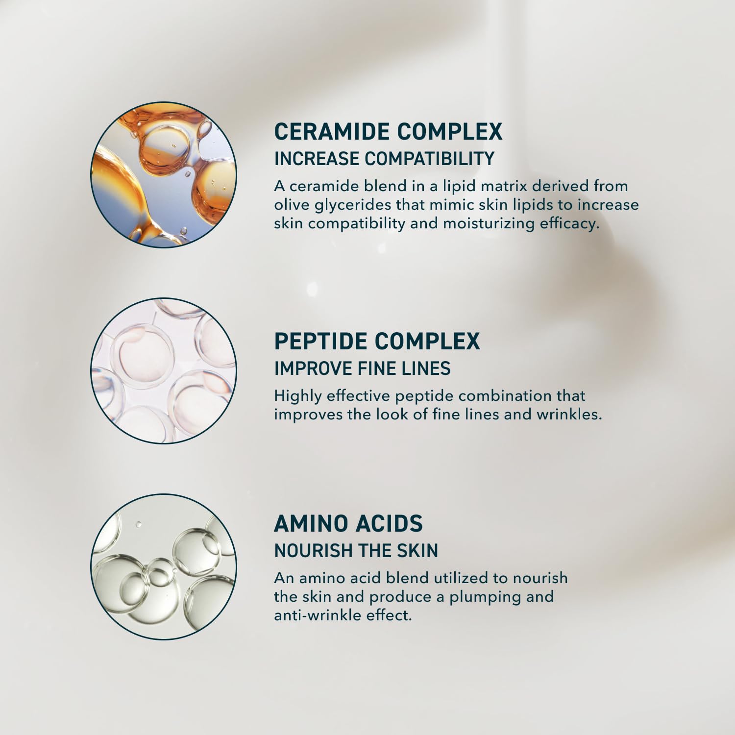 Prequel, formule ceramide peptide, soutien de la barrière cutanée.