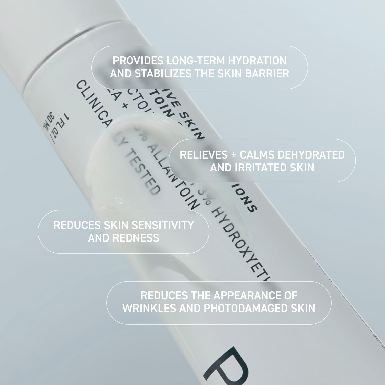 Prequel Reactive Skin Solutions ectoin : humectant protecteur contre la déshydratation.