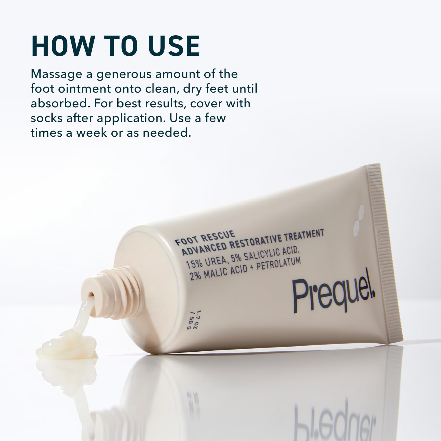 Prequel Skin Foot Rescue : après-application pour pieds plus lisses et soignés.
