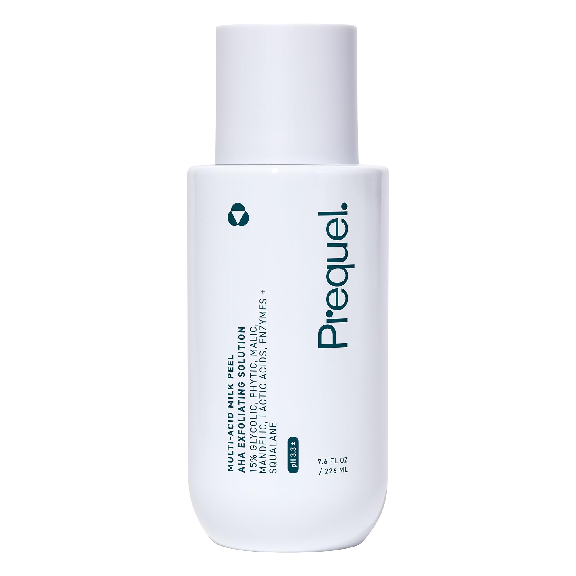 Prequel Skin Multi-Acid Milk Peel, bouteille 7.6oz, exfolie en douceur et hydrate.