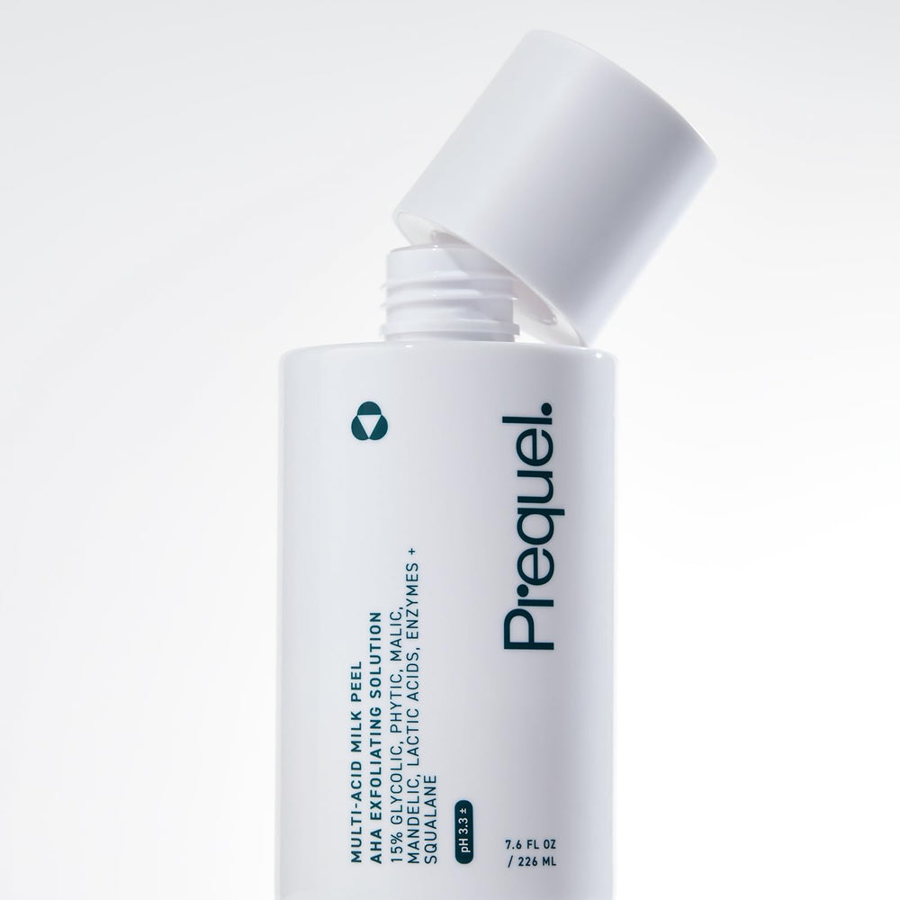 Routine avec Prequel Skin Multi-Acid Milk Peel, intégration facile à votre rituel hebdomadaire.
