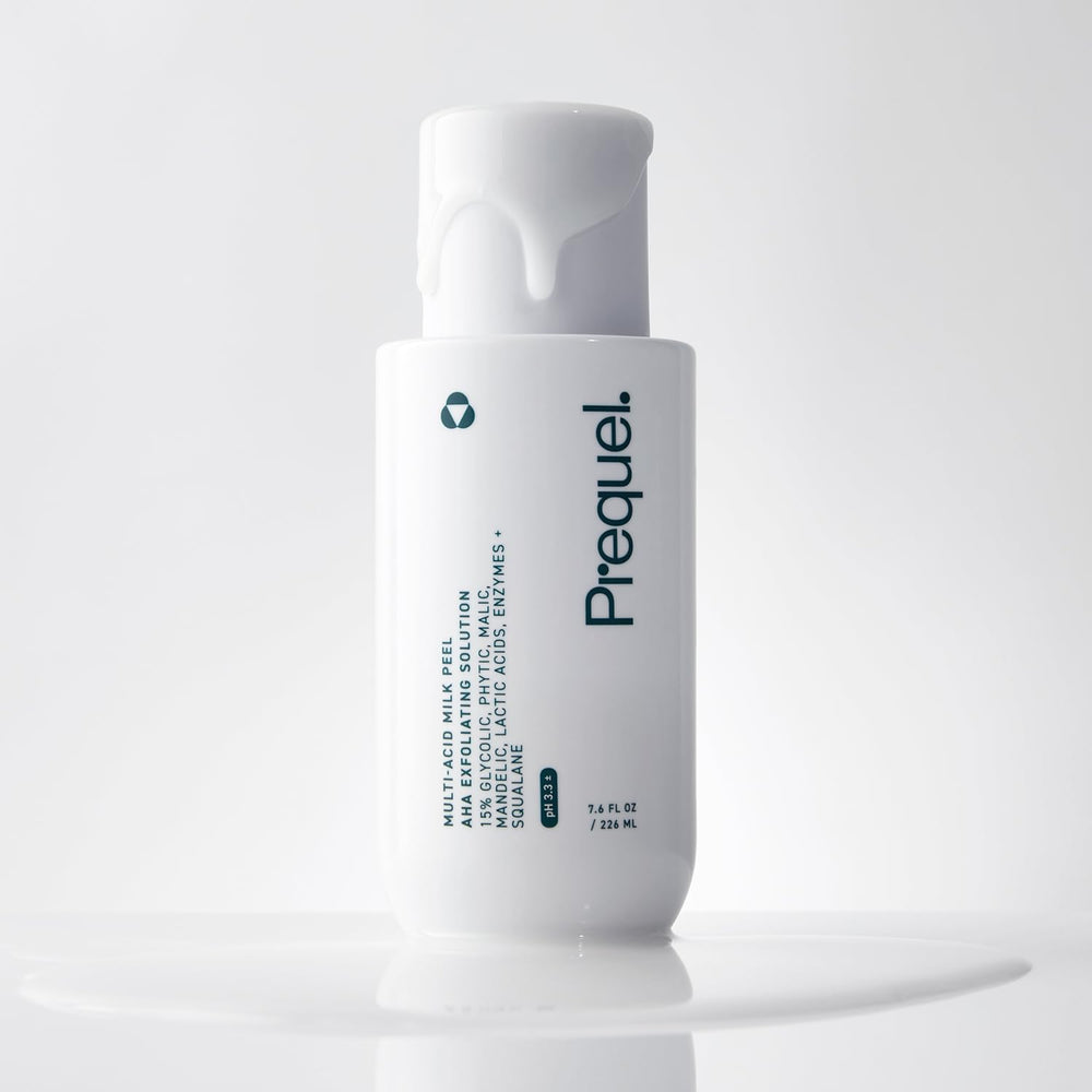Système de distribution du Prequel Skin Multi-Acid Milk Peel pour une application ciblée.