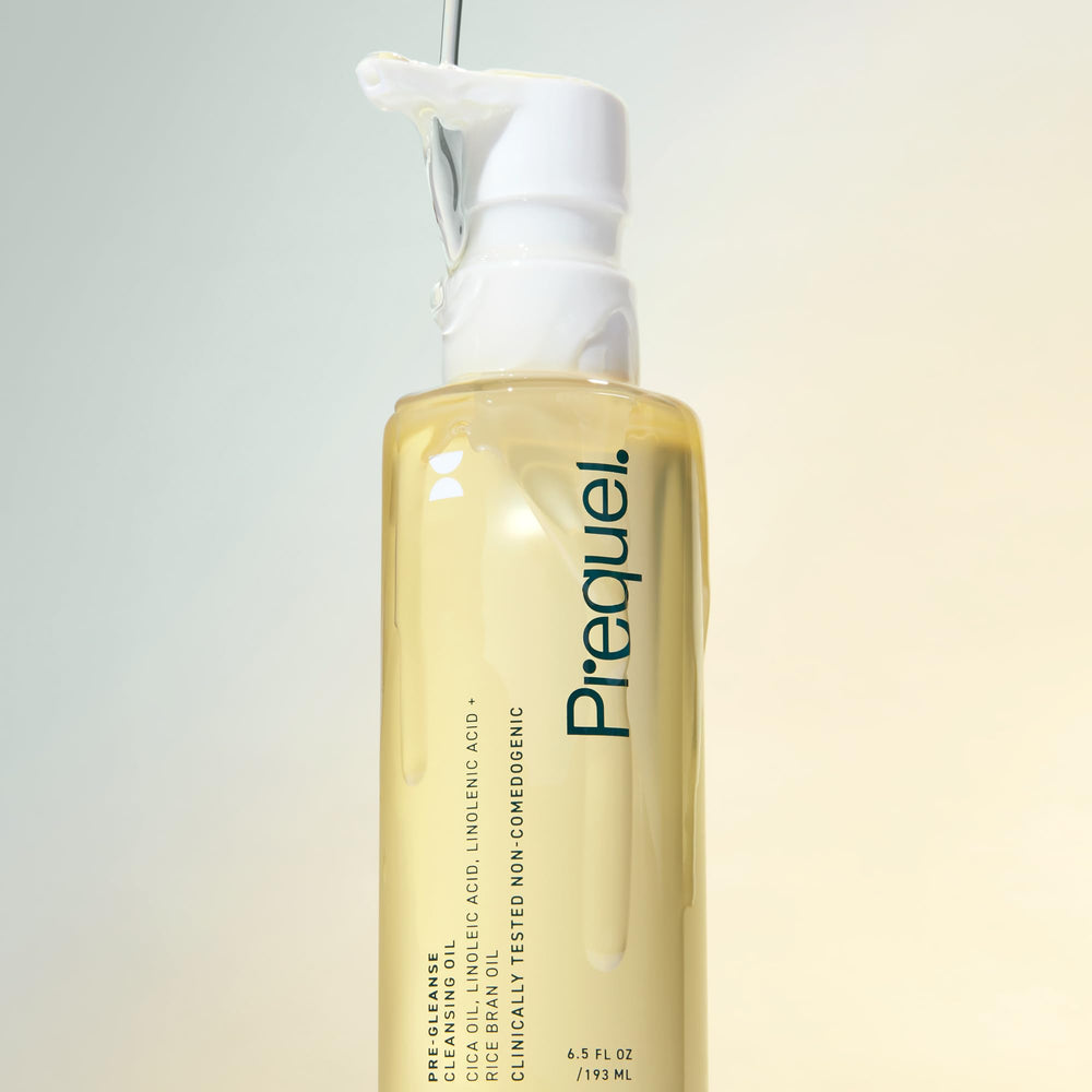 Formule sans parfum de Prequel Skin Pre-Gleanse pour peaux sensibles.