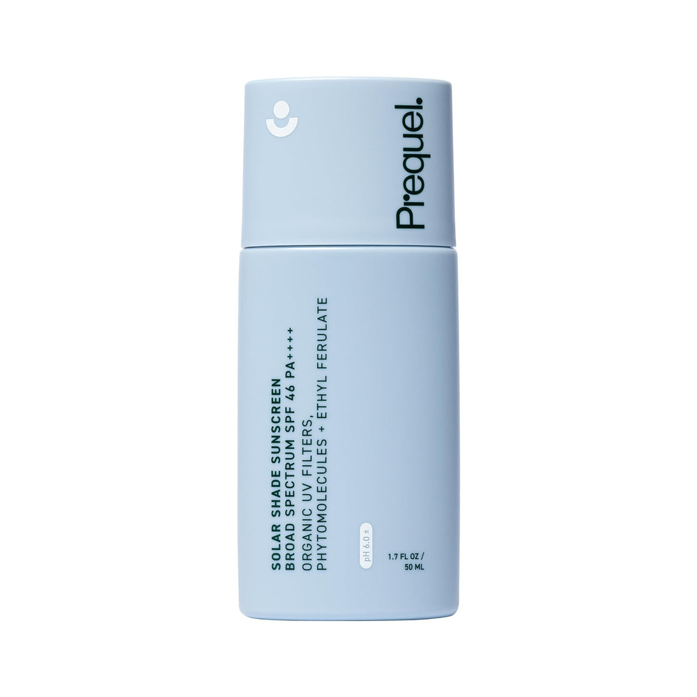 Prequel Skin Solar Shade flacon 1,7 oz, protection UV hydratante toute la journée.