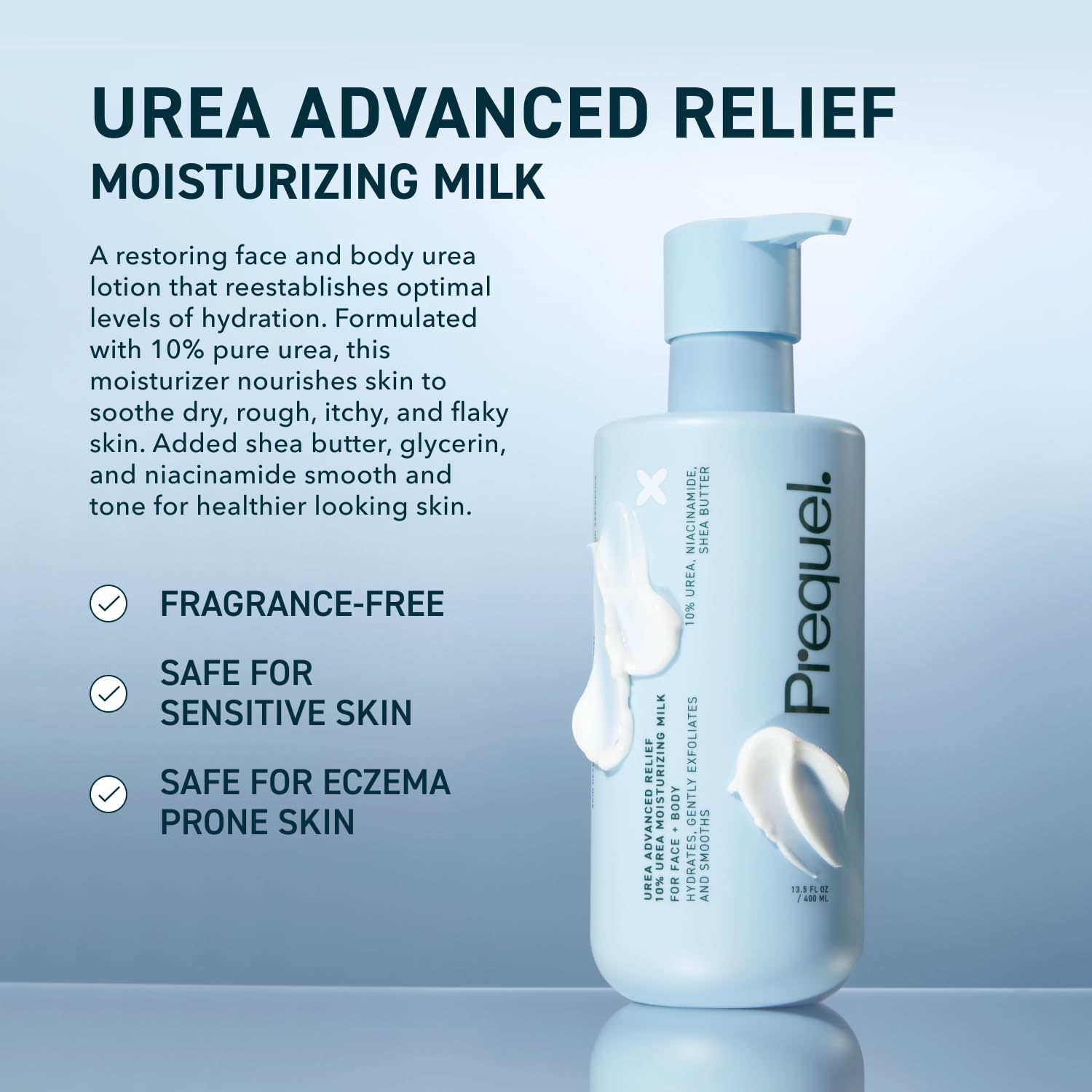 Prequel Skin Urea Advanced Relief – pack deux bouteilles, usage quotidien pratique