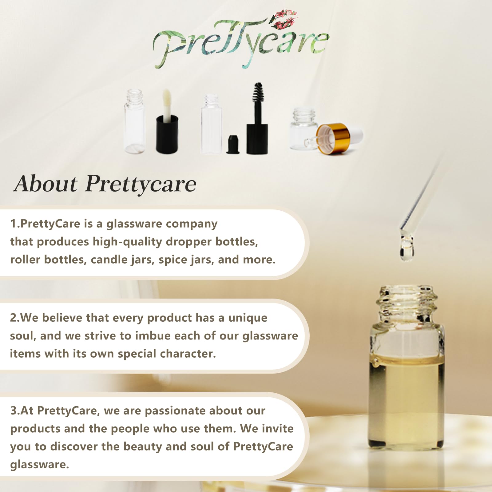 PrettyCare pots-cremes-voyage-100ml: pots transparents et faciles à remplir
