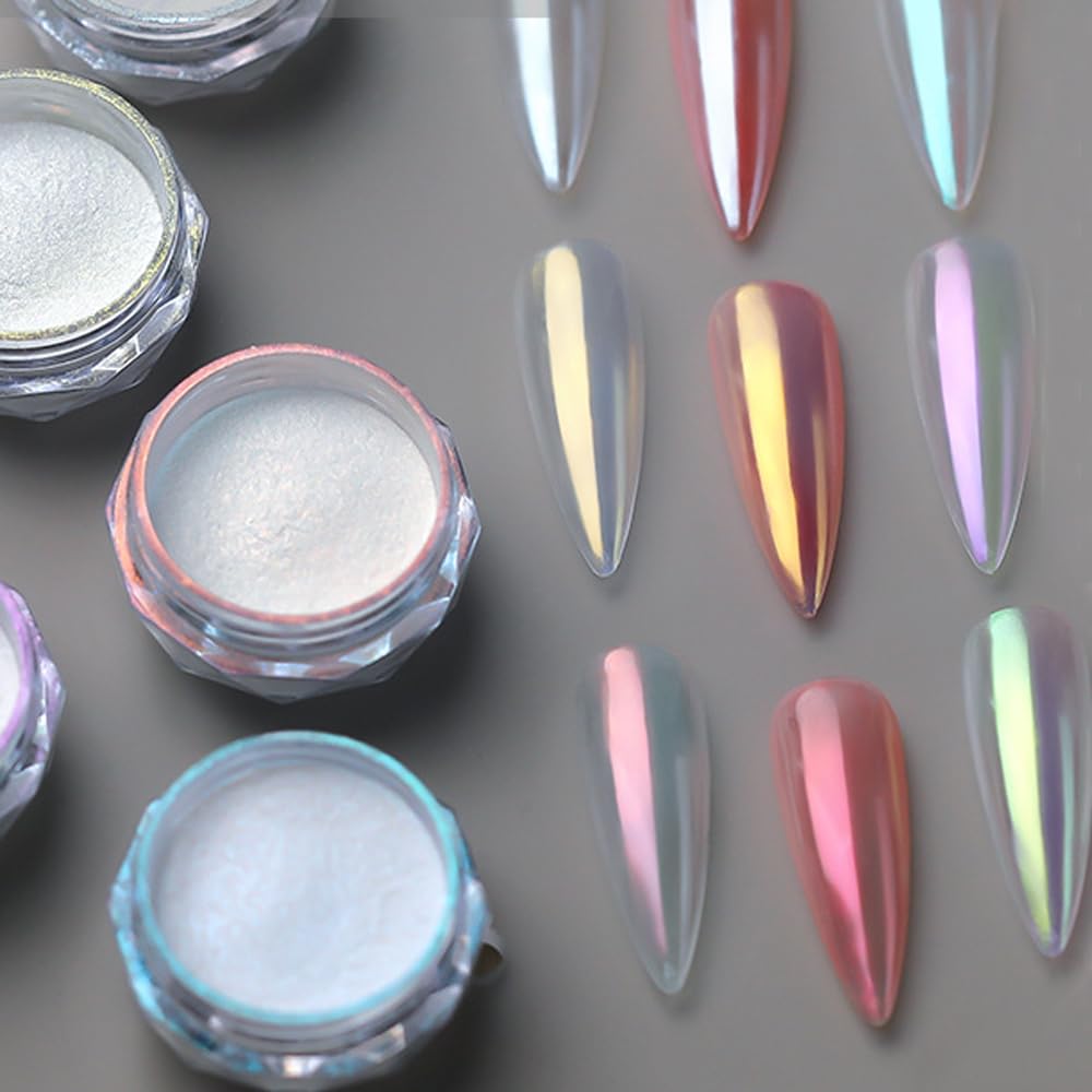 Pretty Diva poudre-ongles perle iridescente pour effet nacré éclatant.